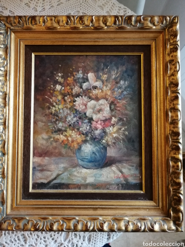 Arte: &Oacute;LEO BODEG&Oacute;N DE FLORES W. ADAM - Foto 1