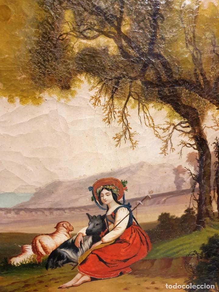 Arte: -OLEO SOBRE LIENZO CON ESPEJO - Foto 3