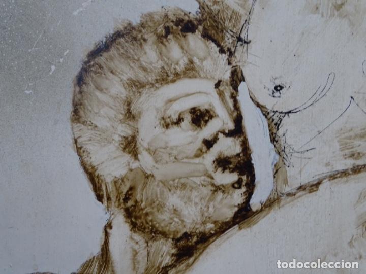 Arte: &Oacute;LEO SOBRE TABLA DE MA&Iuml;THE DOBLER.EXCELENTE DOMINIO DEL DIBUJO. - Foto 9