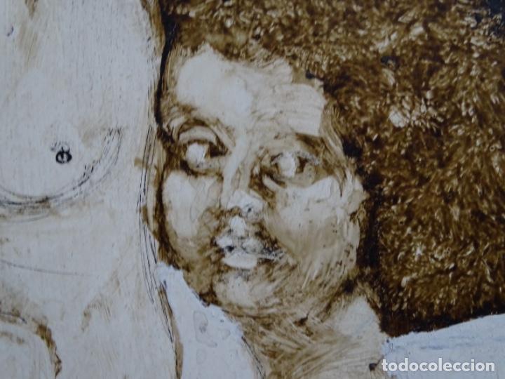 Arte: &Oacute;LEO SOBRE TABLA DE MA&Iuml;THE DOBLER.EXCELENTE DOMINIO DEL DIBUJO. - Foto 10