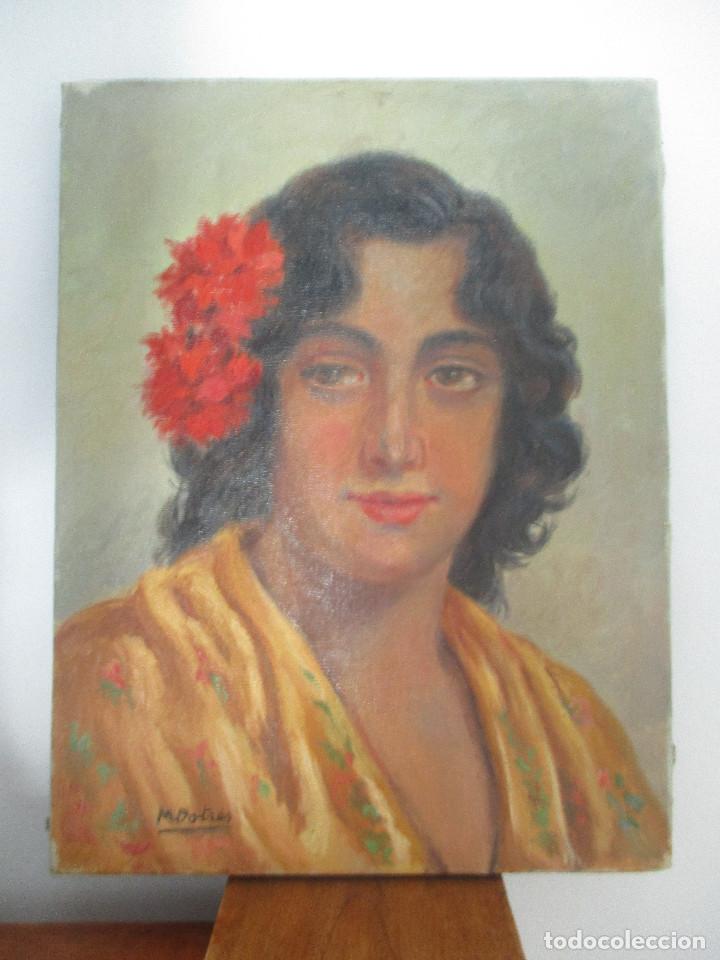 Arte: Oleo antiguo retrato - Foto 1