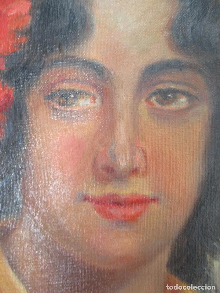 Arte: Oleo antiguo retrato - Foto 2