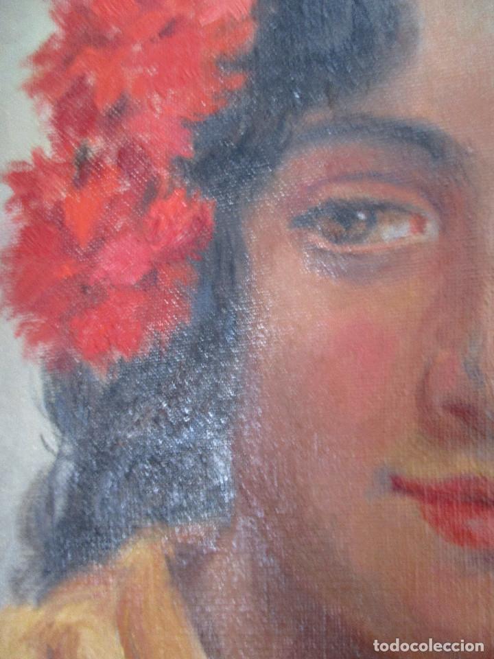 Arte: Oleo antiguo retrato - Foto 3