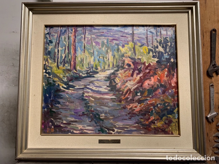 Arte: Emili Morgui Cabal 1906-2001 , camino , 45x37 cm mas marco