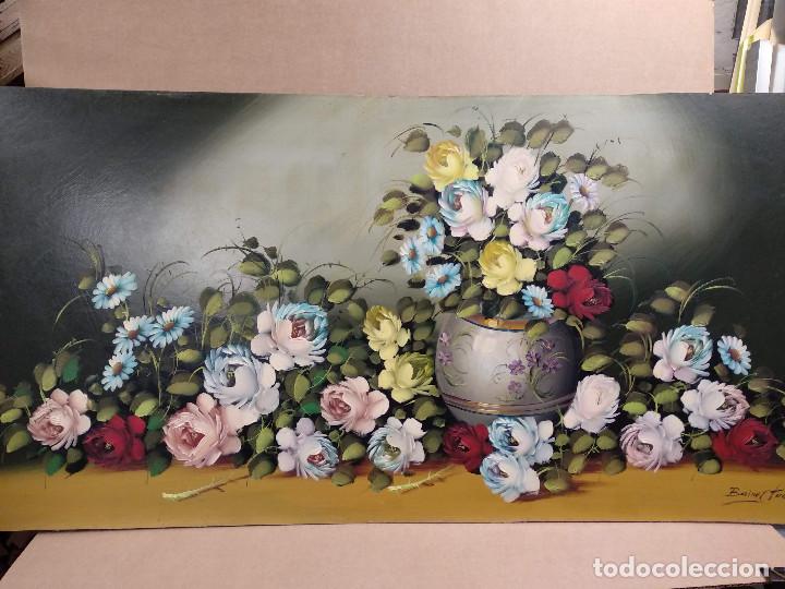 Arte: Bodegon floral firmado por Baine 120 x 60