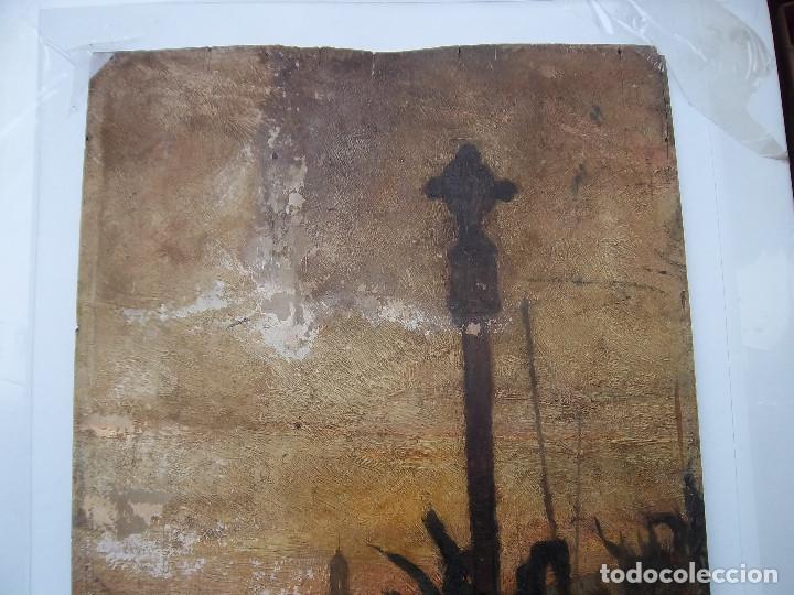 Arte: OLEO SOBRE TABLA CRUZ DE TERMINO - Foto 2