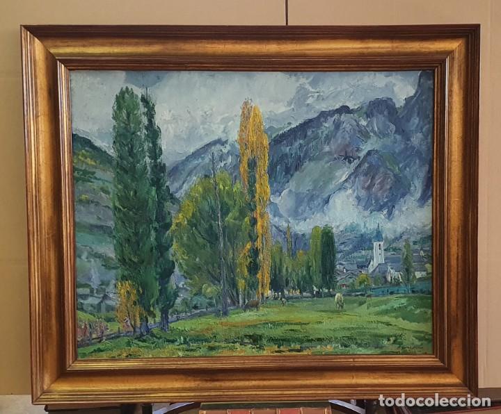 Kunst: &Aacute;NGEL GIMENO GIL ( ALCANAR 1911-BARCELONA 1959) - PAISAJE DE MONTA&Ntilde;A - 64 X 80 CM.