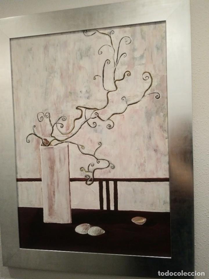Arte: Floral, acr&iacute;lico sobre lienzo - Foto 3