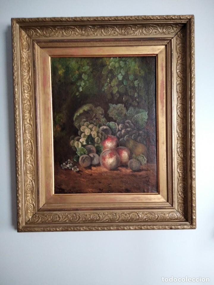 Arte: BODEG&Oacute;N DE FLORES Y FRUTOS. S.XIX. - Foto 8