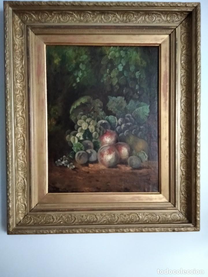 Arte: BODEG&Oacute;N DE FLORES Y FRUTOS. S.XIX. - Foto 10