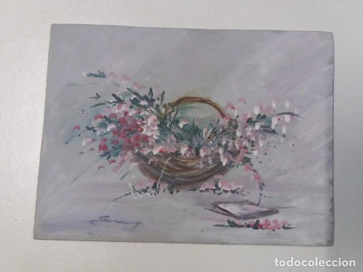 Arte: Dos Oleos peque&ntilde;os Flores - Foto 1