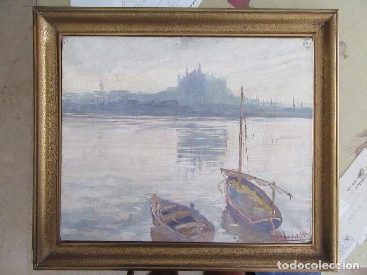 Arte: Oleo de Coll Bardolet. &rdquo;Marina azul&rdquo; - Foto 1