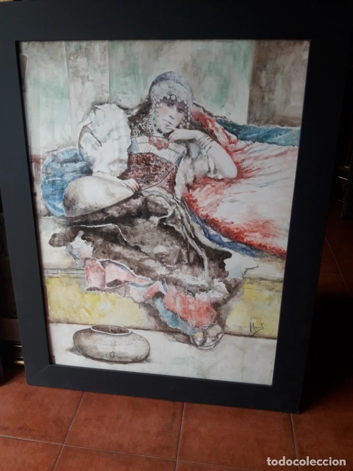 Kunst: Personaje acuarela firmada J. Agrasot