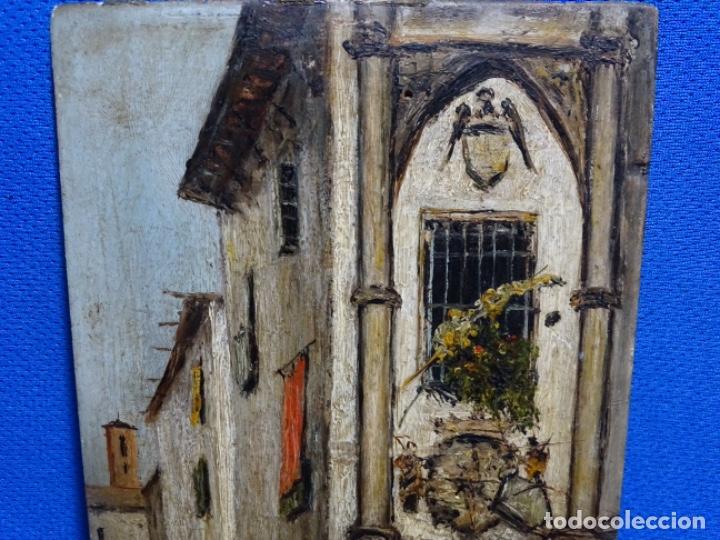 Arte: &Oacute;LEO SOBRE TABLA ANONIMO.POSADA DE LA HERRER&Iacute;A. - Foto 2