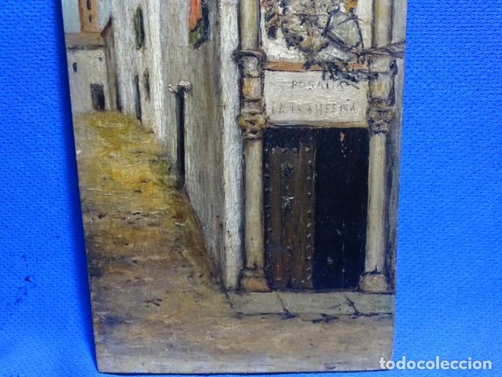 Arte: &Oacute;LEO SOBRE TABLA ANONIMO.POSADA DE LA HERRER&Iacute;A. - Foto 3