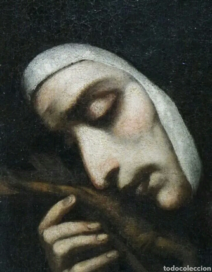 Arte: MURILLO, BARTOLOME ESTEBAN (SEVILLA 1617-1682) TALLER DE: SANTA MARGARITA - Foto 4 - 234090365