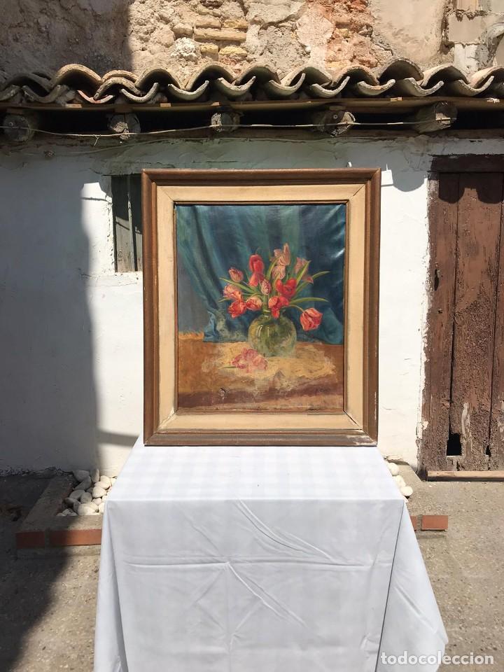 Arte: CUADRO DE A. BOSCH A&Ntilde;O 1943 FLORERO - Foto 4