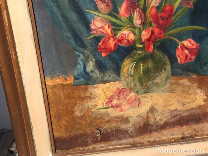 Arte: CUADRO DE A. BOSCH A&Ntilde;O 1943 FLORERO - Foto 8