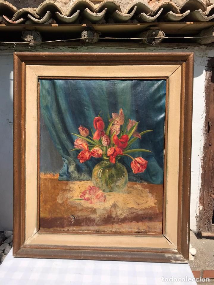 Arte: CUADRO DE A. BOSCH A&Ntilde;O 1943 FLORERO - Foto 9
