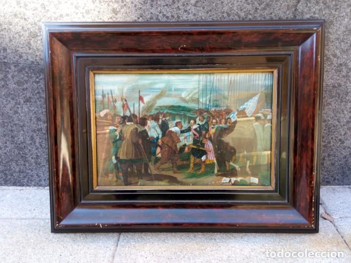 Arte: PINTURA ENMARCADA DE LA RENDICION DE BREDA VELAZQUEZ