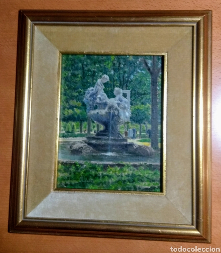 Arte: &Oacute;leo sobre madera. Dom&egrave;nech Estap&eacute;. - Foto 2