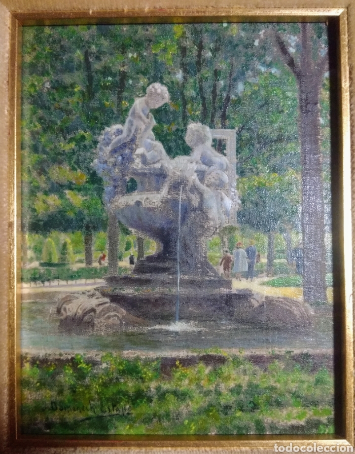 Arte: &Oacute;leo sobre madera. Dom&egrave;nech Estap&eacute;. - Foto 1