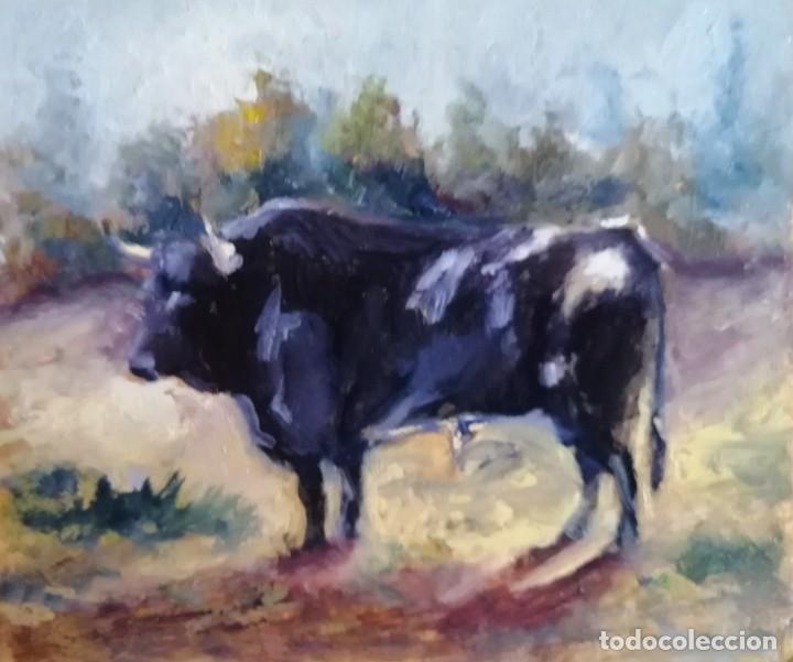 Arte: &Oacute;leo taurino. obra original. - Foto 1