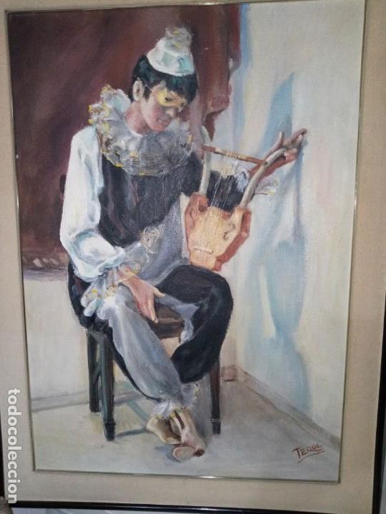 Arte: Maria Luisa Terol Arlequin musico oleo
