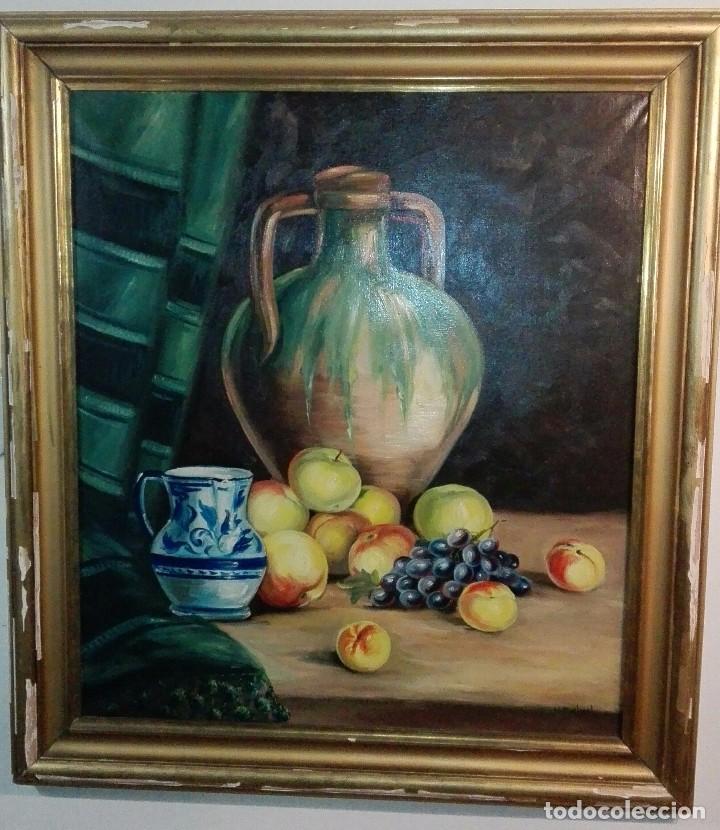 Arte: CUADRO DE BODEG&Oacute;N PINTADO AL &Oacute;LEO SOBRE LIENZO