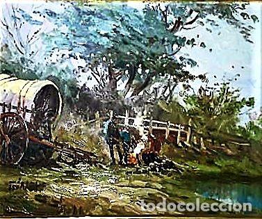 Arte: CAMPAMENTO GITANO LUIS GINER SALAS 1910 - 1975 - Foto 3