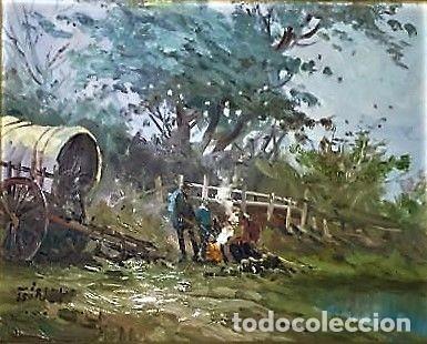 Arte: CAMPAMENTO GITANO LUIS GINER SALAS 1910 - 1975 - Foto 6