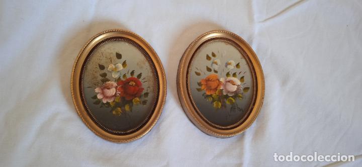 Arte: 2 MINIATURAS. PEQUE&Ntilde;OS CUADROS DE OLEO. - Foto 1