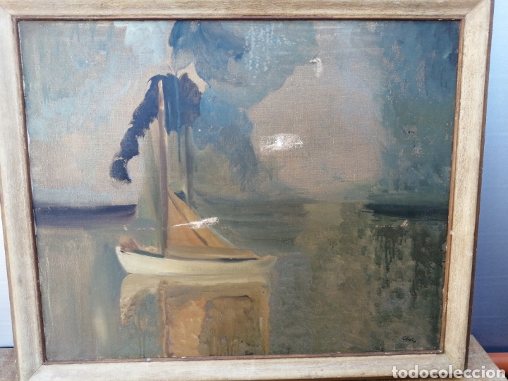 Arte: Marina. &Oacute;leo sobre lienzo - Foto 2