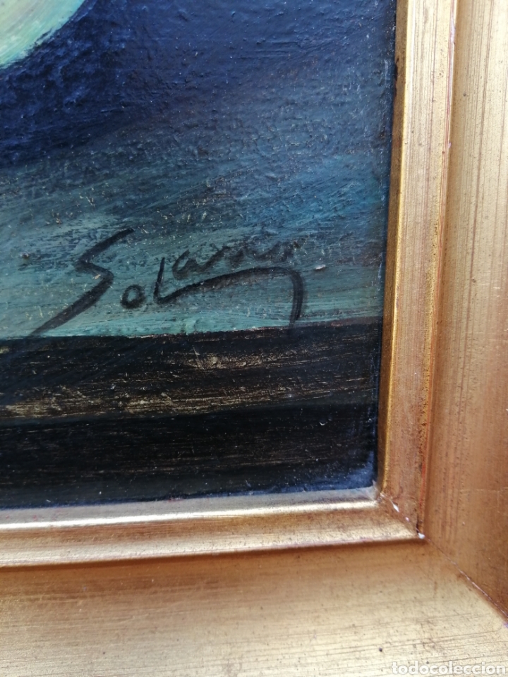 Arte: Bodeg&oacute;n. &Oacute;leo sobre tablex. Firmado Solano - Foto 3