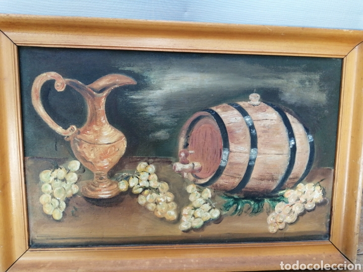 Arte: Bodeg&oacute;n. &Oacute;leo sobre lienzo pegado a tablex - Foto 3
