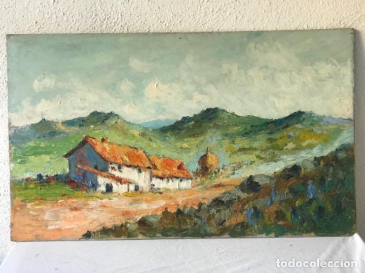 Arte: OLEO SOBRE TABLA DE SANT JAUME DE FRONTANYA BERGADA. PAISAJE. DESCONOCEMOS AUTOR. 1960&rsquo;S.