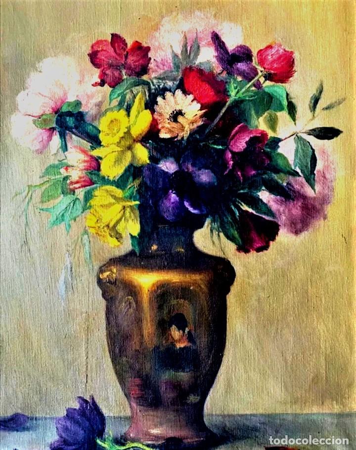 Arte: JARRON FLORAL ANONIMO S. XIX - Foto 1