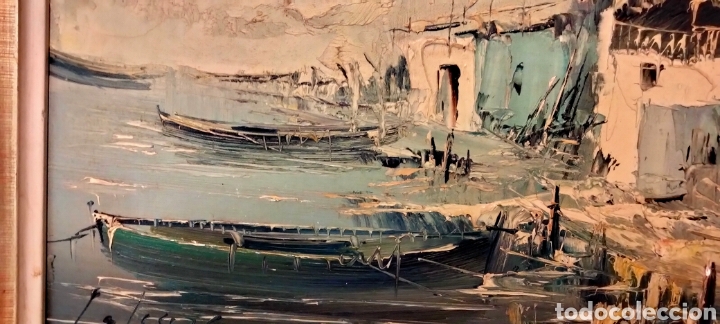 Arte: Antiguo cuadro pintado a espatula - Foto 3