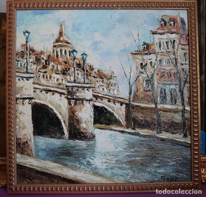 Arte: OLEO LIENZO VISTA CASCO ANTIGUO CIUDAD DESDE PUENTE ROMANO
