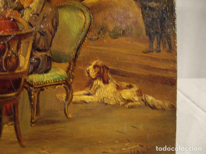 Arte: OLEO SOBRE TABLA PARTIDA EN TABERNA - Foto 5