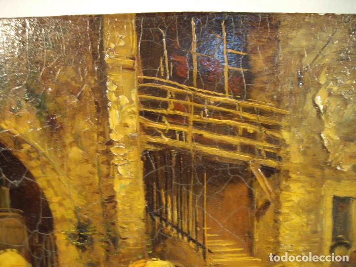 Arte: OLEO SOBRE TABLA PARTIDA EN TABERNA - Foto 6