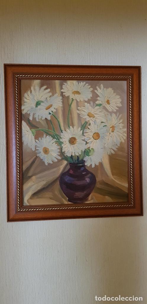 Arte: &Oacute;leo jarr&oacute;n con flores - Foto 1