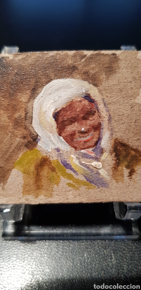 Arte: Miniatura al oleo sobre tabla - Foto 2