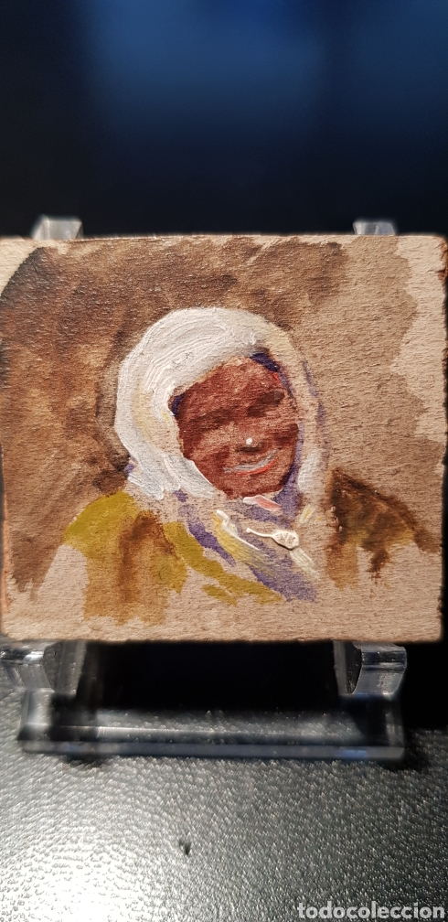 Arte: Miniatura al oleo sobre tabla - Foto 4