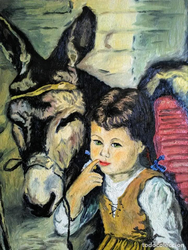 Arte: Marco antiguo con oleo sobre lienzo - Foto 3