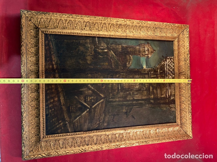Arte: Paisaje castillo &oacute;leo/ madera - Foto 2