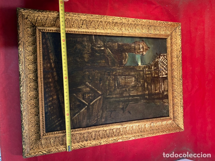 Arte: Paisaje castillo &oacute;leo/ madera - Foto 3