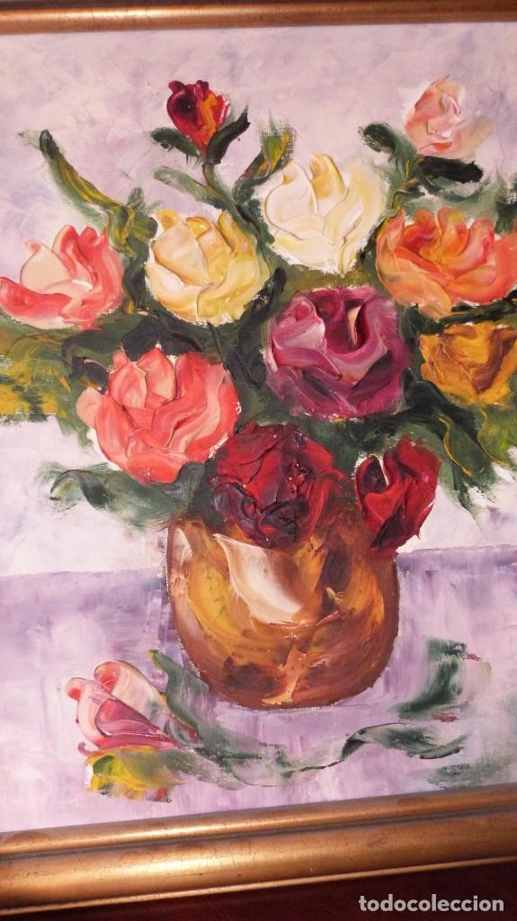vivas flores en jarro, oleo/espatula, valero. 5 - Buy Contemporary oil  paintings on todocoleccion