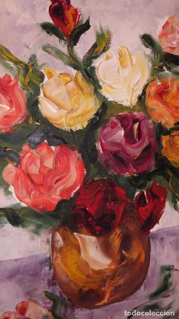 vivas flores en jarro, oleo/espatula, valero. 5 - Buy Contemporary oil  paintings on todocoleccion