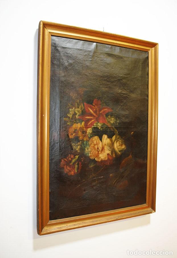 Arte: &Oacute;LEO SOBRE LIENZO BODEGONES FLORES - Foto 4